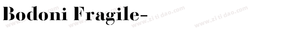 Bodoni Fragile字体转换